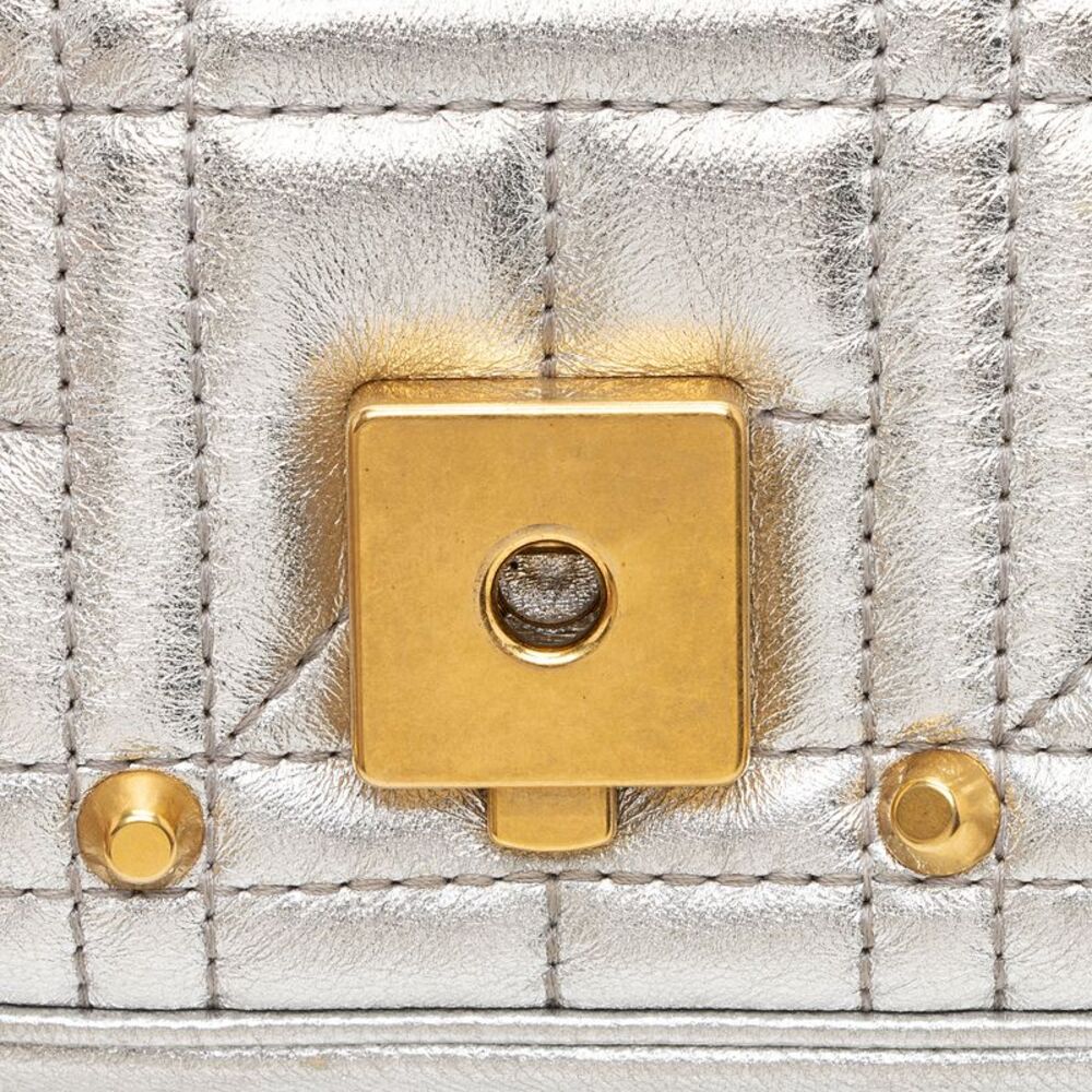 Gucci Metallic Matelasse Leather Pearl GG Marmont Mini Flap Bag - Picture 10 of 15
